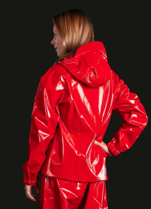 AtlasJacket0370AtlasShinyRed3-1 Regnjacka arbetskläder Rainjacket Raincoat Workwear Galon regnställ Regenmantel regnfrakke regnfrakk