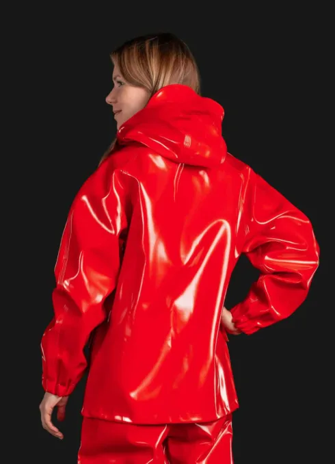 FRJacketOpaloRed4 Regnjacka arbetskläder Rainjacket Raincoat Workwear Galon regnställ regnkläder